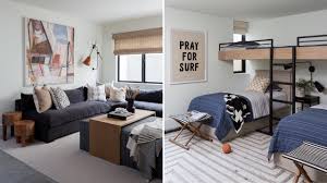 Get more ideas for your man cave from an unfinished basement with a masculine makeover. See The Dramatic Before After Of This Family Friendly Basement Makeover House Home