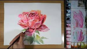 I just added easy tutorial. How To Paint Rose Flower In Watercolor Youtube Roses Drawing Flower Drawing Rose Painting