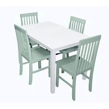 Rhode island natural & white round kitchen dining table. Welwick Designs 4 Person Modern Dining Table And Chair Set White Sage The Home Depot Canada
