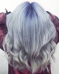 From The Dark Blue Shadow Root To The Silver Ends This Look Radiates Wintertime Glacier Haircolor By Hairbystep Dark Blue Hair Cool Hair Color Blue Hair