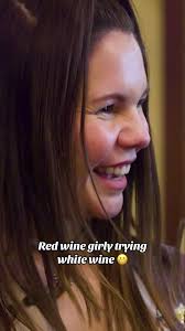Red wine girly trying white wine