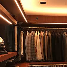 It's a perfect choice to be used in attic, basement, car, child's room, closet. Recessed Led Strip Lighting In Custom Closet Shelving Miami Area Custom Led Closet Lighting
