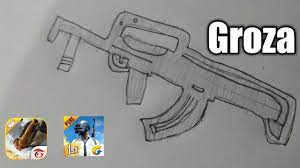 Free fire groza gun drawing : How To Draw A Groza Gun Of Pubg And Free Fire Shn Best Art Youtube