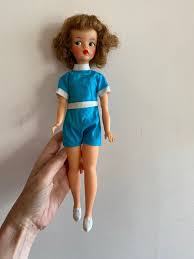 Vintage Ideal Tammy Doll, Blonde Hair Dressed in Romper With Shoes