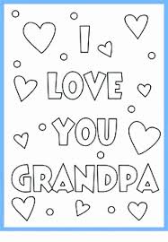 Discover all our printable coloring pages, to print or download for free ! Free I Love Grandpa Coloring Pages To Print Coloring Name B107 Back