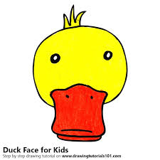 More images for simple cartoon duck drawing » Learn How To Draw A Duck Face For Kids Animal Faces For Kids Step By Step Drawing Tutorials