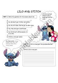 But make it lilo and stitch trivia after you watch the movie disney quiz . Lilo And Stitch Esl Worksheet By Nbilgen