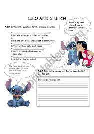 A team of editors takes feedback from our visitors to keep trivia as up to date and as accurate as possible. Lilo And Stitch Esl Worksheet By Nbilgen