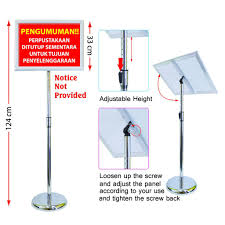 Dengan menggunakan sign (tanda) kita dapat menyapaikan tujuan yang akan kita maksud. A3 Multipurpose Notice Stand Shopee Malaysia