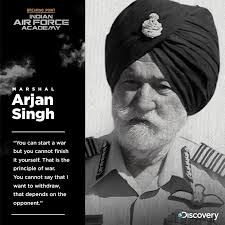 Marshal Arjan Singh entered the distinguished Royal Air Force College at  Cranwell in 1938. Arjan Singh is the only 'five-star' officer of the Indian  Air Force. Want to know more about the