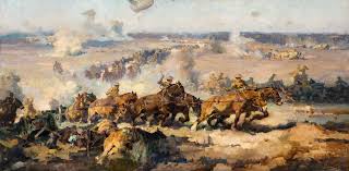 Harold Septimus Power First Australian Division Artillery Going Into The Third Battle Of Ypres 1917 War Art Military Art Ww1 Art