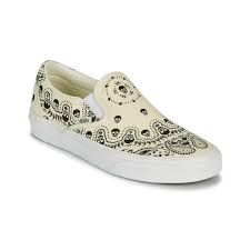 Vans Classic Slip-On Beige / Black - Free delivery | Spartoo NET ! - Shoes  Slip ons USD/$59.20