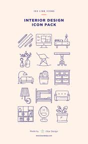 Interior Design Icons Set Screen Printing Designs Icon Design Screen Design