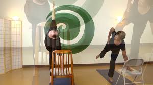 Chair Yoga Half Moon Balance Ardha Chandrasana With Steve Wolf E Ryt 500 Youtube