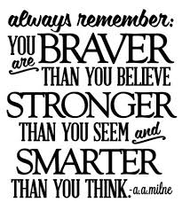 You Are Braver Than You Believe Thumbnail Quotes In Blog Post Inspirational Quotes Pooh Quotes Words