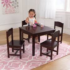 Kidkraft Farmhouse Table 4 Chair Set Espresso Walmart Com Game Table And Chairs Farmhouse Table Kids Wooden Table