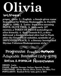 Olivia Personalized Name Print Typography Print Detailed Etsy Names With Meaning Names Baby Olivia