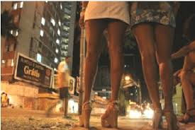 Teens and young women on the city ...