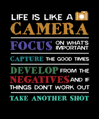 It is such a great way to look at life, ya know? Life Is Like A Camera Photography Photographer Digital Art By Mooon Tees