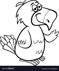 Parrot Bird Cartoon Coloring Page Vector Image On Vectorstock Cartoon Coloring Pages Cool Coloring Pages Coloring Pages