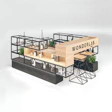 trade counter for cosmetics brand on behance kiosk design retail store design cafe design