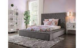 Also available large single or king size. Tami Gray Fabric Storage Bed