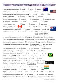 Read on for some hilarious trivia questions that will make your brain and your funny bone work overtime. English Speaking Countries Quiz English Esl Worksheets For Distance Learning And Physical Classrooms