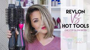 Hot Tools Pro Vs Revlon One Step Volumizing Hair Dryer Volumizer Blowout Demo Review Short Revlon Hair Dryer Hot Tools Hair Dryer Revlon Hair Dryer Brush
