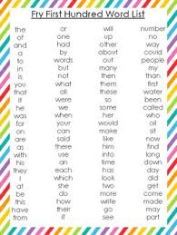 10 Printable Rainbow Border Fry Sight Word Wall Chart Posters