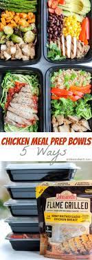 Easy Chicken Meal Prep Bowls 5 Ways Recipe Meal Prep Bowls Chicken Meal Prep Lunch Recipes