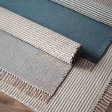Handmade teppich jute baumwolle weiß chindi streifen verknotet dhurrie 70x140cm. Teppich Salasar Naturweiss 100 Baumwolle Urbanara