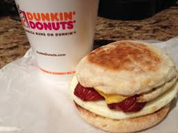 I also threw some cheese and canadian bacon on top of the egg. Dunkin Donuts Lent Without Bacon