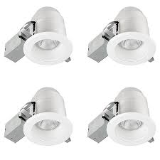 Globe Electric 5 Inch Ceiling Mount Recessed Led Lighting Kit In White Set Of 4 Bed Bath Beyond