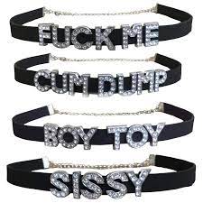 Buy 4 Pack LGBT Chokers - Sexy Submissive Sissy Slave Boy Toy Collar  Necklaces Kawaii Rhinestone Online at desertcartUruguay