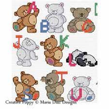 Check spelling or type a new query. Maria Diaz Teddy Bear Alphabet Cross Stitch Pattern Chart