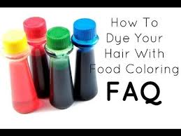 Faq How To Dye Your Hair With Food Coloring Youtube Food Coloring Hair Food Coloring Hair Dye Temporary Hair Dye Diy