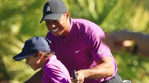 The sight of tiger woods wearing his red shirt on the final day of majors has long shot fear into the hearts of fellow competitors and electrified golf fans. Tiger Woods Son Charlie Woods Makes Amazing Eagle In Team Event Golf News Sky Sports