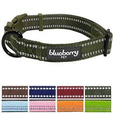 Blueberry Pet 8 Colors 3m Reflective Classic Dog Collar Olive Green Small Neck 12 16 Adjustable Collars For Reflective Dog Collars Classic Dog Dog Collar