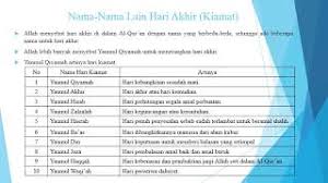 Hari kiamat adalah hari akhir kehidupan seluruh manusia dan makhluk hidup di dunia yang harus kita percayai kebenaran adanya yang menjadi jembatan untuk menuju ke kehidupan selanjutnya di akhirat yang. Pelajaran 3 Aqidah Akhlak Beriman Kepada Hari Kiamat Pengertian Dan Nama Lain Hari Kiamat 16 10 202 Youtube