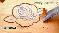 Rose flower and leaf wood carving tutorial || carving ideas