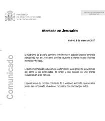 El agente fue evacuado consciente al hospital shaarei tzedek de la capital. Espana Y Andorra Condenan El Atentado Terrorista En Jerusalen