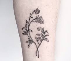 Black White Forget Me Not Tattoo Men Flower Tattoo Subtle Tattoos Tattoos