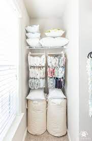 Lifewit large capacity clothes storage bag organizer with reinforced handle thick fabric for comforters, blankets, bedding, foldable with sturdy zipper, clear window, 3 pack, 90l, grey. Gift Wrap Organization And Throw Pillow Storage Solutions Behind My Office Closet Door Kelley Nan Pillow Storage Storage Solutions Closet Linen Closet Storage