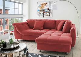 Eine rote couch sollte aber trotz allem nicht nur zum griff in die zurückhaltenden farbtöpfe verleiten. Ecksofa In Rotem Microfaser Sofa Kaufen Bei Lifestyle4living Mobelvertrieb Gmbh Co Kg