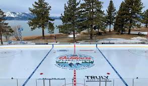 The outdoor games will be between the las vegas knights and colorado avalanche on february 20 and the boston bruins and the philadelphia flyers on. The Views From The Nhl S Lake Tahoe Rink Are Incredible