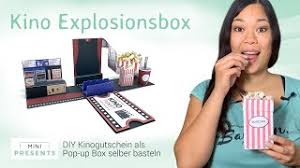 Gutscheine • vorlagen • geschenkideen. Kino Gutschein Selber Machen Explosionsbox Basteln Geschenkideen Mini Presents Com Youtube