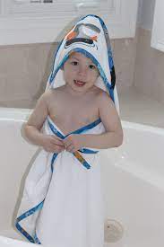 Measure 15″ in from the corner along the top edge and make a mark. Hooded Baby Towel Tutorial Weallsew