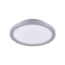 Brushed nickel led flush mount ceiling light with frosted white glass shade. Laurel Led Small Circular Ceiling Light Ld0209 The Lighting Superstore