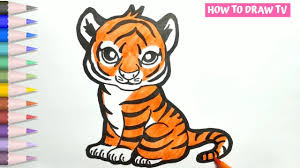 Tiger toy exotic animal drawing vector. Easy Learn Drawing Painting And Coloring How To Draw Tiger Cartoon For Kids And Children Youtube Tiger Drawing Tiger Cartoon Drawing Cartoon Tiger