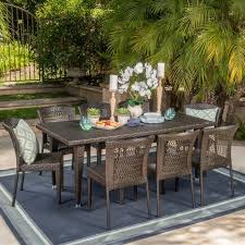 Diaz 9 Piece Dining Set In 2020 Patio Decor Patio Outdoor Dining Set
